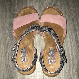 Bobs from sketchers sandals, with pink strap